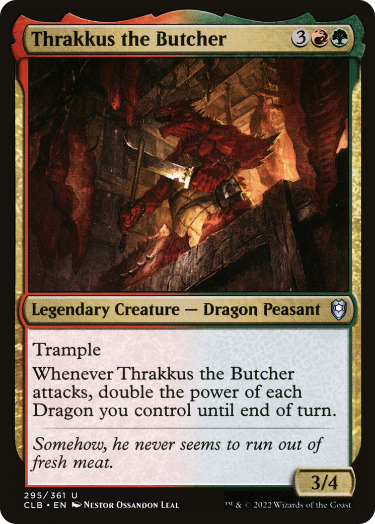Image of Thrakkus the Butcher (CLB-295) - Commander Legends: Battle for Baldur's Gate Foil
