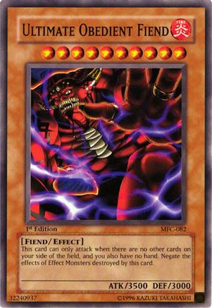 Image of Ultimate Obedient Fiend (MFC-082) - Magician's Force 1st Edition