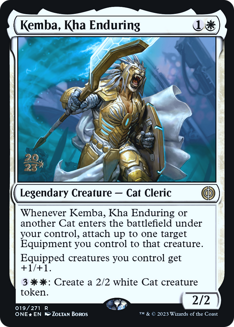 Image of Kemba, Kha Enduring (PRE-019) - Phyrexia: All Will Be One Promos Foil