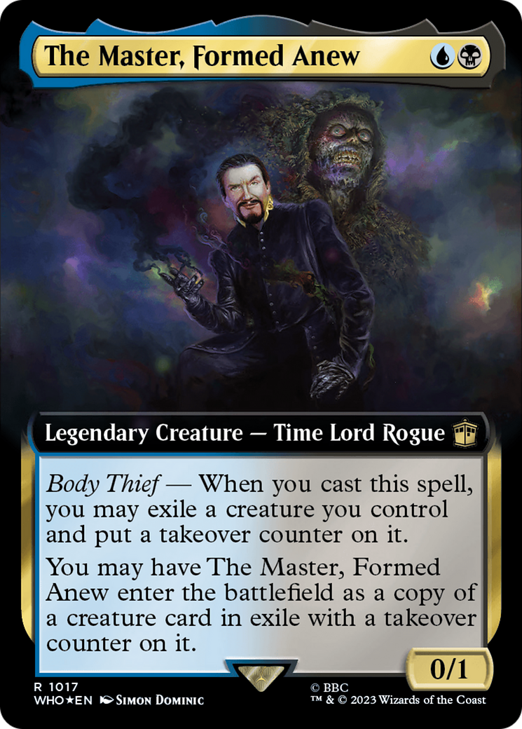 Image of The Master, Formed Anew (Extended Art) (Surge Foil) (WHO-1017) - Doctor Who: (Extended Art) Foil