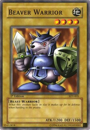Image of Beaver Warrior (SDY-005) - Starter Deck: Yugi Unlimited
