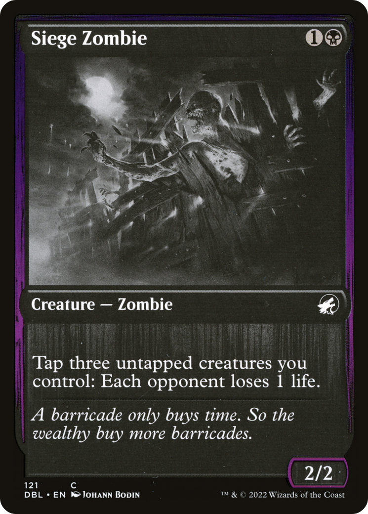Image of Siege Zombie (DBL-121) - Innistrad: Double Feature Foil