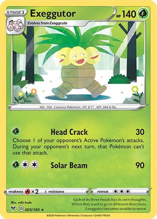 Image of Exeggutor 005/185  SWSH04 Vivid Voltage - Rare