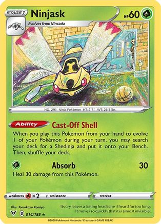 Image of Ninjask 014/185  SWSH04 Vivid Voltage - Rare