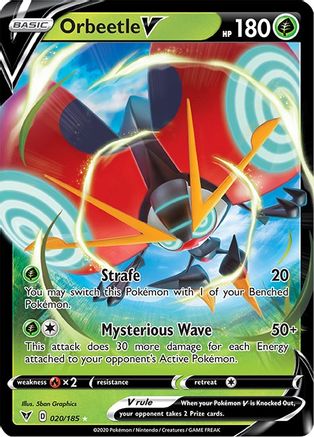 Image of Orbeetle V 020/185  - Holofoil SWSH04 Vivid Voltage - Ultra Rare