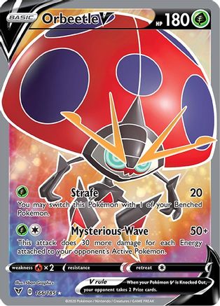 Image of Orbeetle V (Full Art) 166/185  - Holofoil SWSH04 Vivid Voltage - Ultra Rare