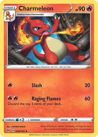Image of Charmeleon 024/185  SWSH04 Vivid Voltage - Uncommon