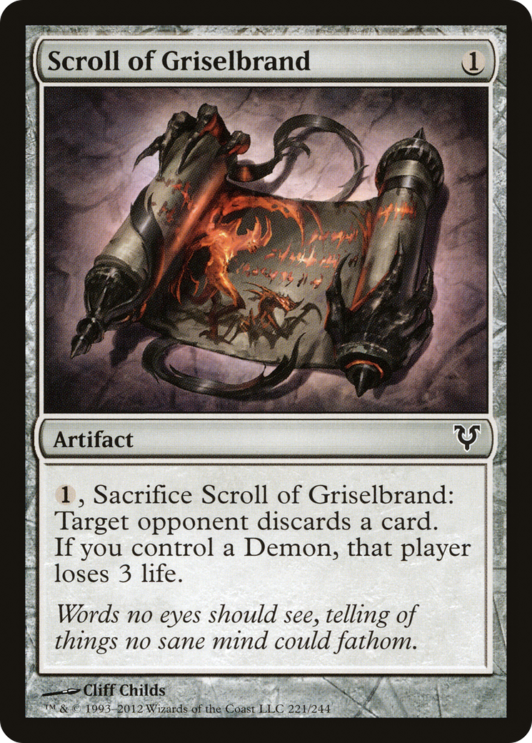 Image of Scroll of Griselbrand (AVR-221) - Avacyn Restored
