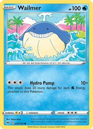 Image of Wailmer 031/185  SWSH04 Vivid Voltage - Common