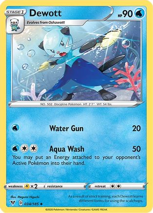 Image of Dewott 034/185  SWSH04 Vivid Voltage - Uncommon