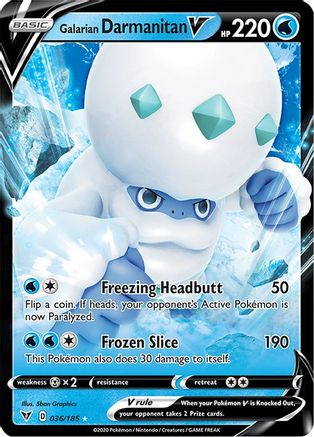 Image of Galarian Darmanitan V 036/185  - Holofoil SWSH04 Vivid Voltage - Ultra Rare