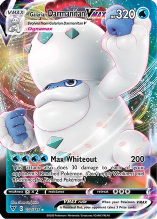 Image of Galarian Darmanitan VMAX 037/185  - Holofoil SWSH04 Vivid Voltage - Ultra Rare