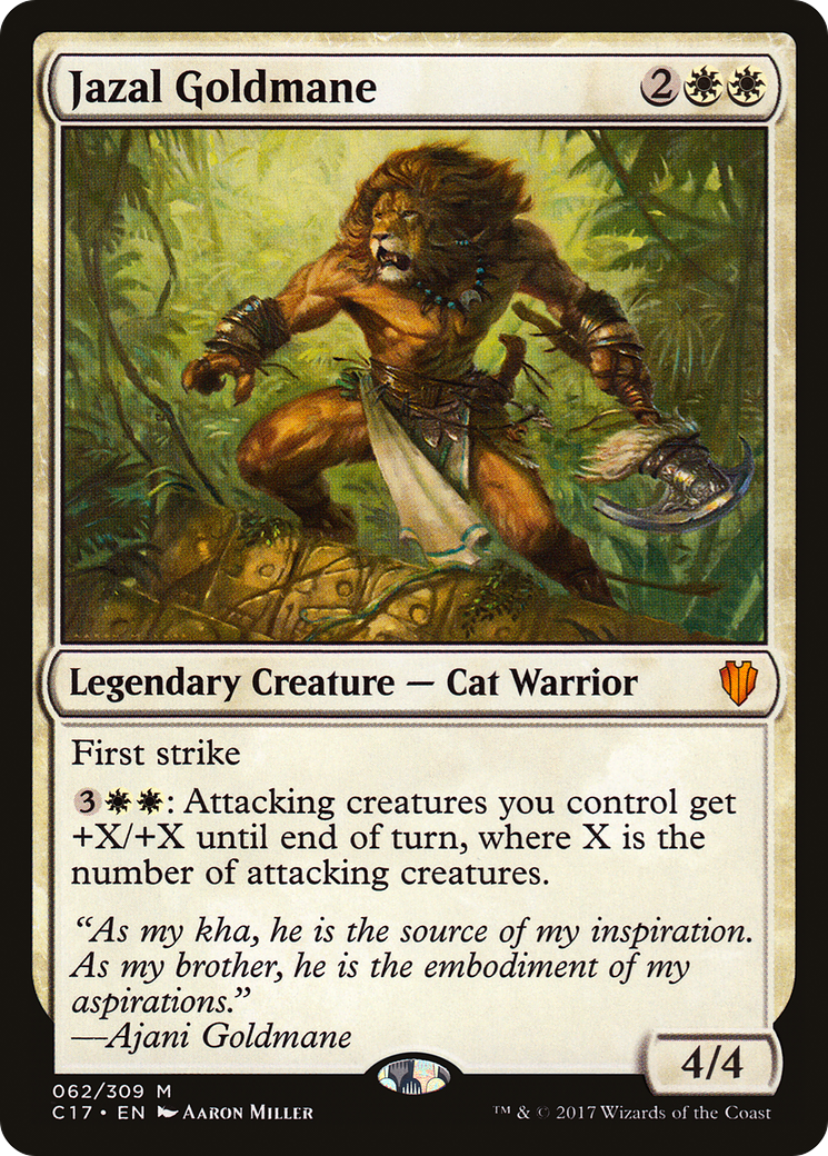 Image of Jazal Goldmane (C17-062) - Commander 2017