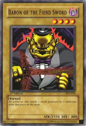 Image of Baron of the Fiend Sword (SDY-036) - Starter Deck: Yugi 1st Edition