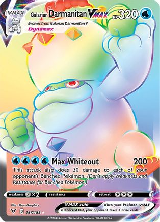 Image of Galarian Darmanitan VMAX (Secret) 187/185  - Holofoil SWSH04 Vivid Voltage - Secret Rare