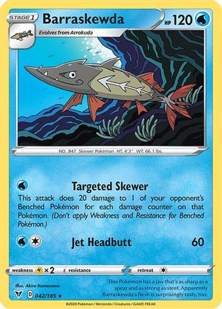 Image of Barraskewda 042/185  SWSH04 Vivid Voltage - Rare