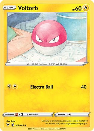 Image of Voltorb 045/185  SWSH04 Vivid Voltage - Common