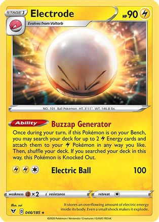 Image of Electrode 046/185  - Reverse Holofoil SWSH04 Vivid Voltage - Holo Rare