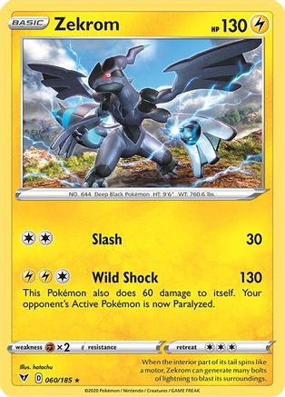 Image of Zekrom 060/185  - Reverse Holofoil SWSH04 Vivid Voltage - Holo Rare