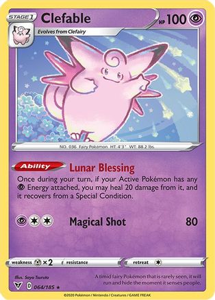 Image of Clefable 064/185  - Reverse Holofoil SWSH04 Vivid Voltage - Rare