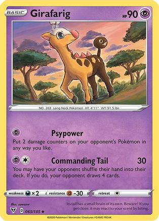 Image of Girafarig 065/185  SWSH04 Vivid Voltage - Uncommon