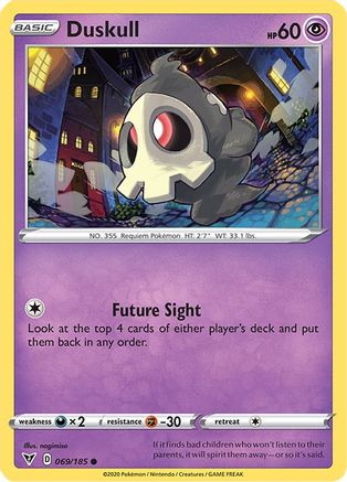 Image of Duskull 069/185  SWSH04 Vivid Voltage - Common