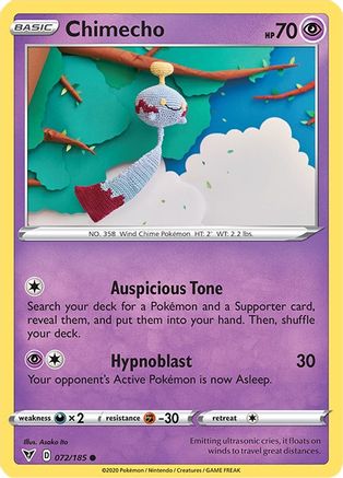 Image of Chimecho 072/185  SWSH04 Vivid Voltage - Common