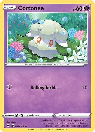Image of Cottonee 075/185  - Reverse Holofoil SWSH04 Vivid Voltage - Common