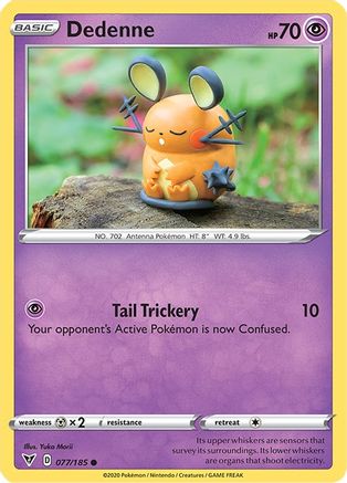 Image of Dedenne 077/185  - Reverse Holofoil SWSH04 Vivid Voltage - Common