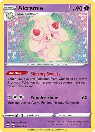 Image of Alcremie 081/185  - Reverse Holofoil SWSH04 Vivid Voltage - Rare