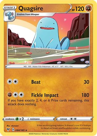 Image of Quagsire 084/185  - Reverse Holofoil SWSH04 Vivid Voltage - Rare