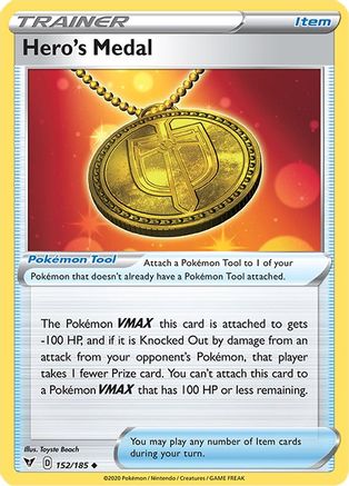 Image of Hero's Medal 152/185  SWSH04 Vivid Voltage - Uncommon