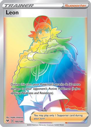 Image of Leon (Secret) 195/185  - Holofoil SWSH04 Vivid Voltage - Secret Rare