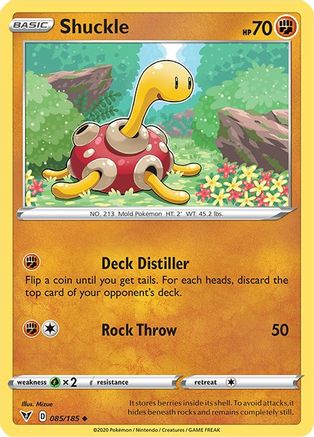 Image of Shuckle 085/185  - Reverse Holofoil SWSH04 Vivid Voltage - Uncommon