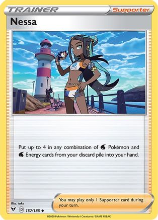 Image of Nessa 157/185  - Reverse Holofoil SWSH04 Vivid Voltage - Uncommon