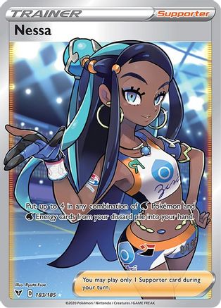 Image of Nessa (Full Art) 183/185  - Holofoil SWSH04 Vivid Voltage - Ultra Rare