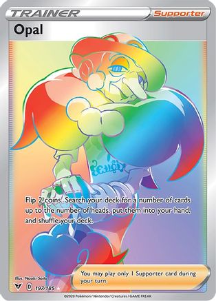 Image of Opal (Secret) 197/185  - Holofoil SWSH04 Vivid Voltage - Secret Rare