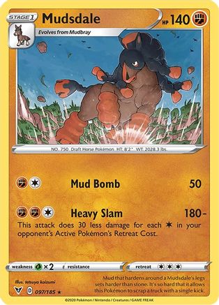 Image of Mudsdale 097/185  SWSH04 Vivid Voltage - Rare