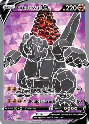 Image of Coalossal V (Full Art) 173/185  - Holofoil SWSH04 Vivid Voltage - Ultra Rare