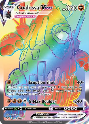 Image of Coalossal VMAX (Secret) 189/185  - Holofoil SWSH04 Vivid Voltage - Secret Rare