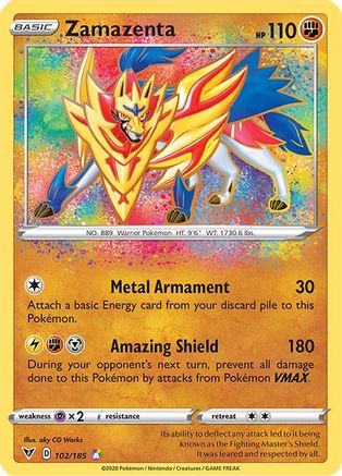 Image of Zamazenta 102  - Holofoil SWSH04 Vivid Voltage - Amazing Rare