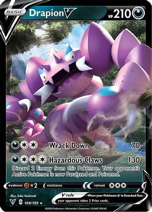 Image of Drapion V 106/185  - Holofoil SWSH04 Vivid Voltage - Ultra Rare