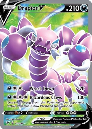 Image of Drapion V (Full Art) 175/185  - Holofoil SWSH04 Vivid Voltage - Ultra Rare