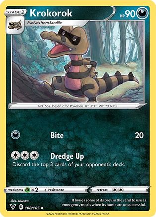 Image of Krokorok 108/185  SWSH04 Vivid Voltage - Uncommon