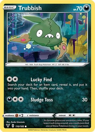 Image of Trubbish 110/185  - Reverse Holofoil SWSH04 Vivid Voltage - Common