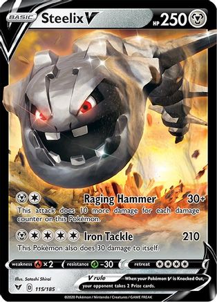 Image of Steelix V 115/185  - Holofoil SWSH04 Vivid Voltage - Ultra Rare
