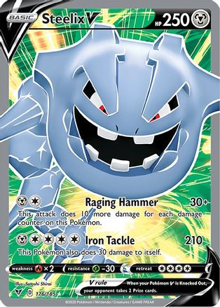 Image of Steelix V (Full Art) 176/185  - Holofoil SWSH04 Vivid Voltage - Ultra Rare