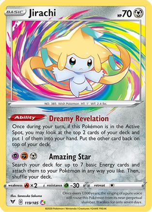 Image of Jirachi 119/185  - Holofoil SWSH04 Vivid Voltage - Amazing Rare