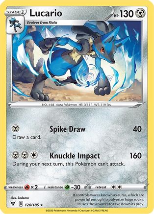 Image of Lucario 120/185  SWSH04 Vivid Voltage - Rare