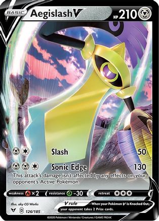 Image of Aegislash V 126/185  - Holofoil SWSH04 Vivid Voltage - Ultra Rare